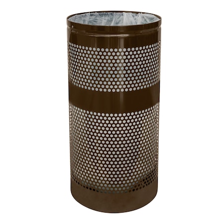 Ex-Cell Kaiser 34-Gal. Receptacle - Steel, Coffee Gloss WR-34R COFFEE